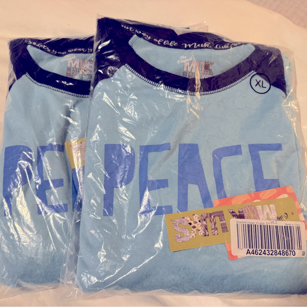 (2) NEW Mukluk 2 piece pajama sets SZ XL